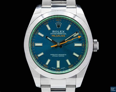 rolex green lightning|rolex milgauss blue dial green crystal.